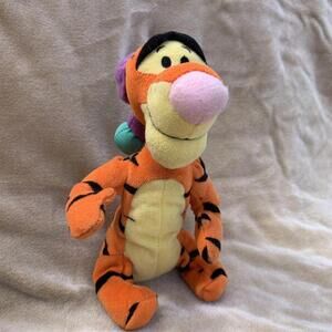 Disney WAKE-UP TIGGER NIGHTCAP 69970-94 8" Stuffed Plush Toy Star Bean Mattel​​